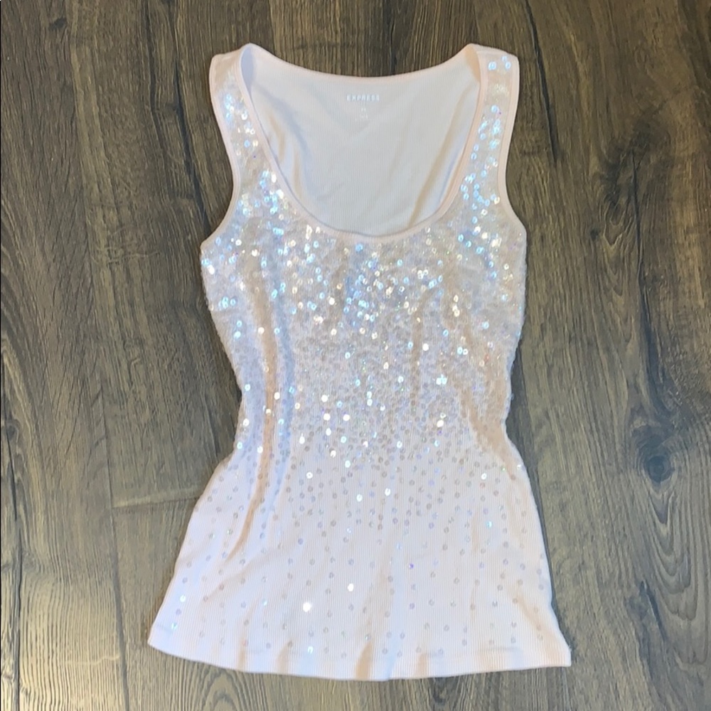 Express Sequin light Pink Tank